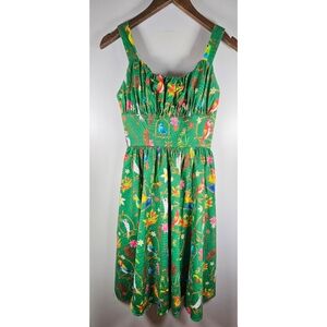 🆕️ Rare Disney Dress Shop Green Enchanted Tiki Room Dress